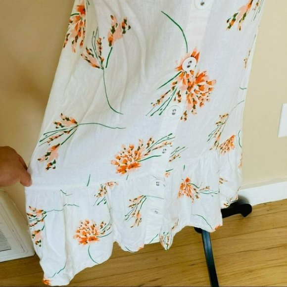 Urban Outfitters Selma Linen Ruffle Button Maxi Skirt Size XS - Picture 5 of 16